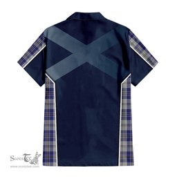 ScotsTee Shop Scottish MacPherson Dress Blue Clan Scottish Crest and Scottish Thistle Sport Tartan Women Casual Shirt - Classic