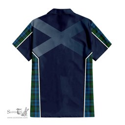 ScotsTee Shop Scottish Kerr Hunting Clan Scottish Crest and Scottish Thistle Sport Tartan Women Casual Shirt - Classic
