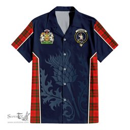 ScotsTee Shop Scottish Livingston Modern Clan Scottish Crest and Scottish Thistle Sport Tartan Women Casual Shirt - Classic