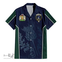 ScotsTee Shop Scottish Montgomery Clan Scottish Crest and Scottish Thistle Sport Tartan Women Casual Shirt - Classic