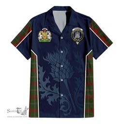 ScotsTee Shop Scottish Strange Clan Scottish Crest and Scottish Thistle Sport Tartan Women Casual Shirt - Classic