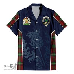 ScotsTee Shop Scottish Seton Clan Scottish Crest and Scottish Thistle Sport Tartan Women Casual Shirt - Classic