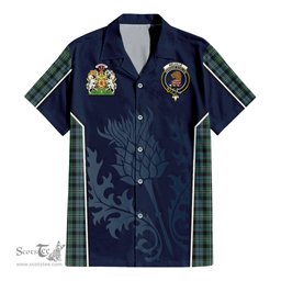 ScotsTee Shop Scottish Melville Clan Scottish Crest and Scottish Thistle Sport Tartan Women Casual Shirt - Classic