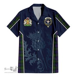 ScotsTee Shop Scottish Murray of Atholl Clan Scottish Crest and Scottish Thistle Sport Tartan Women Casual Shirt - Classic