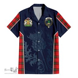 ScotsTee Shop Scottish Seton Modern Clan Scottish Crest and Scottish Thistle Sport Tartan Women Casual Shirt - Classic