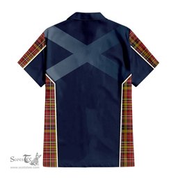 ScotsTee Shop Scottish Ogilvie (Ogilvy) of Strathallan Clan Scottish Crest and Scottish Thistle Sport Tartan Women Casual Shirt - Classic