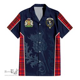 ScotsTee Shop Scottish Murray of Tulloch Modern Clan Scottish Crest and Scottish Thistle Sport Tartan Women Casual Shirt - Classic