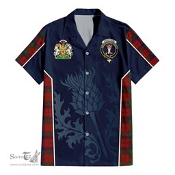 ScotsTee Shop Scottish Robertson Clan Scottish Crest and Scottish Thistle Sport Tartan Women Casual Shirt - Classic