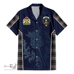 ScotsTee Shop Scottish Moffat Modern Clan Scottish Crest and Scottish Thistle Sport Tartan Women Casual Shirt - Classic