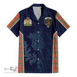 ScotsTee Shop Scottish Munro Ancient Clan Scottish Crest and Scottish Thistle Sport Tartan Women Casual Shirt - Classic