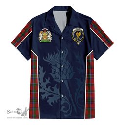 ScotsTee Shop Scottish Sinclair Clan Scottish Crest and Scottish Thistle Sport Tartan Women Casual Shirt - Classic