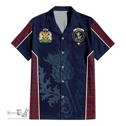 ScotsTee Shop Scottish Murray of Tullibardine Clan Scottish Crest and Scottish Thistle Sport Tartan Women Casual Shirt - Classic