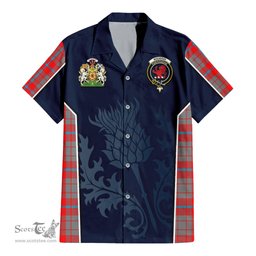 ScotsTee Shop Scottish Moubray Clan Scottish Crest and Scottish Thistle Sport Tartan Women Casual Shirt - Classic