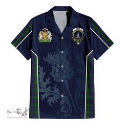 ScotsTee Shop Scottish Shaw Clan Scottish Crest and Scottish Thistle Sport Tartan Women Casual Shirt - Classic
