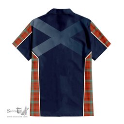ScotsTee Shop Scottish Morrison Red Ancient Clan Scottish Crest and Scottish Thistle Sport Tartan Women Casual Shirt - Classic