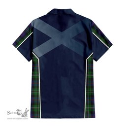 ScotsTee Shop Scottish Rose Hunting Clan Scottish Crest and Scottish Thistle Sport Tartan Women Casual Shirt - Classic