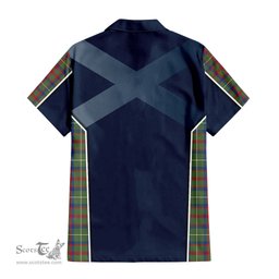 ScotsTee Shop Scottish Shaw Green Modern Clan Scottish Crest and Scottish Thistle Sport Tartan Women Casual Shirt - Classic