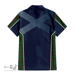 ScotsTee Shop Scottish Shaw of Tordarroch Green Hunting Clan Scottish Crest and Scottish Thistle Sport Tartan Women Casual Shirt - Classic
