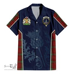 ScotsTee Shop Scottish Morrison Clan Scottish Crest and Scottish Thistle Sport Tartan Women Casual Shirt - Classic