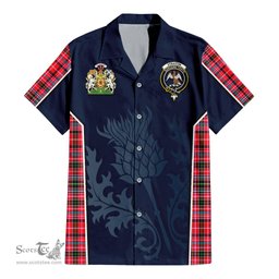 ScotsTee Shop Scottish Straiton Clan Scottish Crest and Scottish Thistle Sport Tartan Women Casual Shirt - Classic