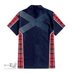 ScotsTee Shop Scottish Straiton Clan Scottish Crest and Scottish Thistle Sport Tartan Women Casual Shirt - Classic