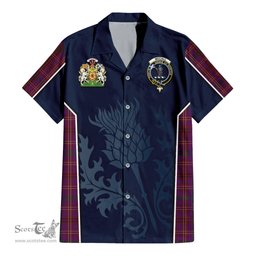 ScotsTee Shop Scottish McCall (Caithness) Clan Scottish Crest and Scottish Thistle Sport Tartan Women Casual Shirt - Classic