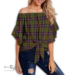 ScotsTee Shop Scottish Cochrane Modern Clan Tartan Womens Off Shoulder Waist Wrap Top