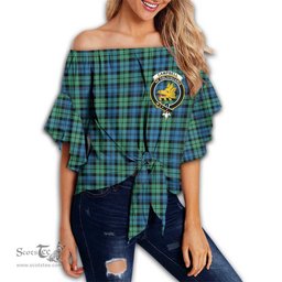ScotsTee Shop Scottish Campbell Ancient 01 Clan Crest Tartan Womens Off Shoulder Waist Wrap Top