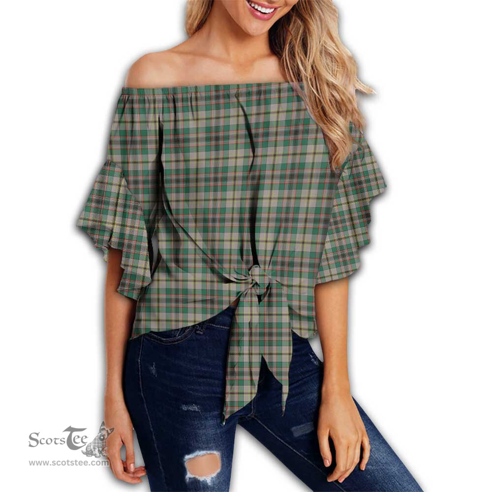 ScotsTee Shop Scottish Craig Ancient Clan Tartan Womens Off Shoulder Waist Wrap Top