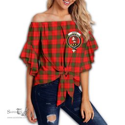 ScotsTee Shop Scottish Lyon Clan Clan Tartan Womens Off Shoulder Waist Wrap Top