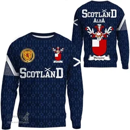 ScotsTee Shop Scottish Blencow or Blencowe Family Crest Tartan Sweatshirt Scottish 1991 Style