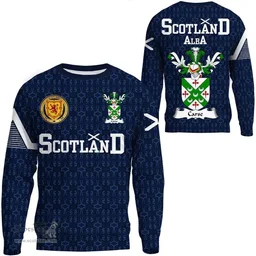 ScotsTee Shop Scottish Carse Family Crest Tartan Sweatshirt Scottish 1991 Style