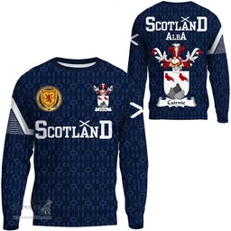 ScotsTee Shop Scottish Cairnie Family Crest Tartan Sweatshirt Scottish 1991 Style