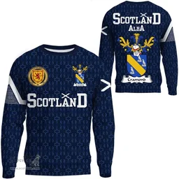 ScotsTee Shop Scottish Cramond Family Crest Tartan Sweatshirt Scottish 1991 Style