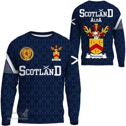ScotsTee Shop Scottish Bowman Family Crest Tartan Sweatshirt Scottish 1991 Style