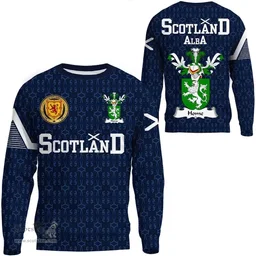 ScotsTee Shop Scottish Home or Hume Family Crest Tartan Sweatshirt Scottish 1991 Style