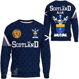 ScotsTee Shop Scottish Farie Family Crest Tartan Sweatshirt Scottish 1991 Style