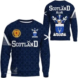 ScotsTee Shop Scottish MacBarnet Family Crest Tartan Sweatshirt Scottish 1991 Style