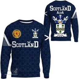 ScotsTee Shop Scottish Forrest Family Crest Tartan Sweatshirt Scottish 1991 Style