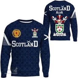ScotsTee Shop Scottish Livingstone Family Crest Tartan Sweatshirt Scottish 1991 Style