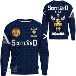 ScotsTee Shop Scottish Kidston Family Crest Tartan Sweatshirt Scottish 1991 Style