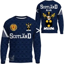 ScotsTee Shop Scottish Laidlaw Family Crest Tartan Sweatshirt Scottish 1991 Style