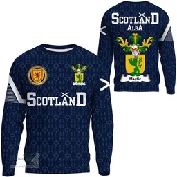 ScotsTee Shop Scottish Hastie Family Crest Tartan Sweatshirt Scottish 1991 Style