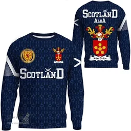 ScotsTee Shop Scottish MacBride or MacBraid Family Crest Tartan Sweatshirt Scottish 1991 Style