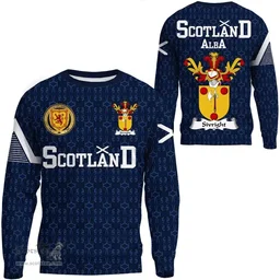 ScotsTee Shop Scottish Sivright Family Crest Tartan Sweatshirt Scottish 1991 Style