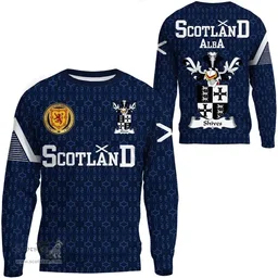 ScotsTee Shop Scottish Shives Family Crest Tartan Sweatshirt Scottish 1991 Style