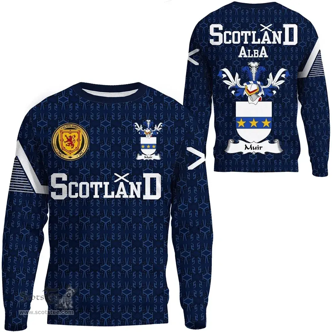 ScotsTee Shop Scottish Muirhead Family Crest Tartan Sweatshirt Scottish 1991 Style
