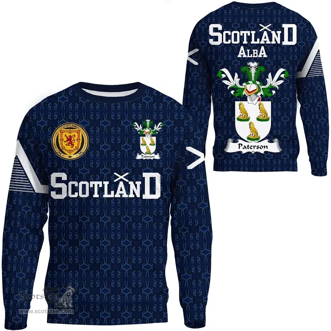ScotsTee Shop Scottish Paterson II Family Crest Tartan Sweatshirt Scottish 1991 Style