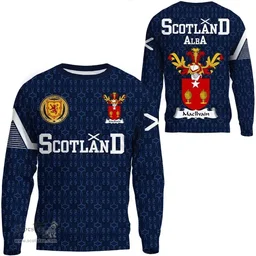 ScotsTee Shop Scottish MacIlvain Family Crest Tartan Sweatshirt Scottish 1991 Style