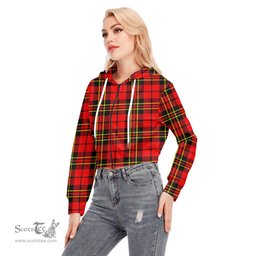 ScotsTee Shop Scottish Brodie Modern Clan Tartan Womens Cropped Zip Up Hoodie